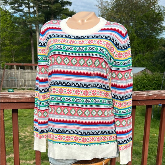 GAP Fair Isle Multi Colored NWOT's Size Med Sweater - Picture 2 of 9